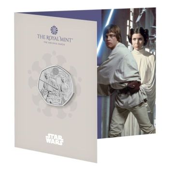 50 Pence in Cu.Ni. - Star Wars - Luke Skywalker e Principessa Leia