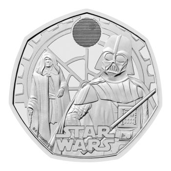50 Pence in Cu.Ni. - Star Wars - Darth Vader e Emperor Palpatine