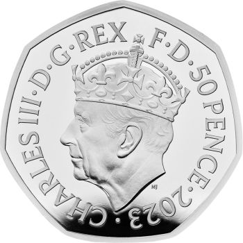 50 Pence in argento 2023 - Incoronazione Carlo III