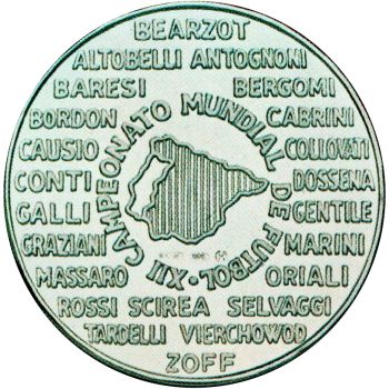 Medaglia Vittoria Azzurri Mondiali 1982 40° Anniversario in argento 925/1000